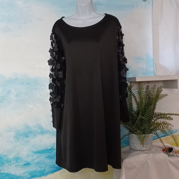 Gorgeous elegant size 2XL jet black blouse, NEW WITHOUT TAGS - Picture 1 of 4